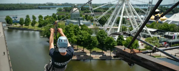 Tyrolienne MTL Zipline à 21,99 $ au lieu de 27,49 $